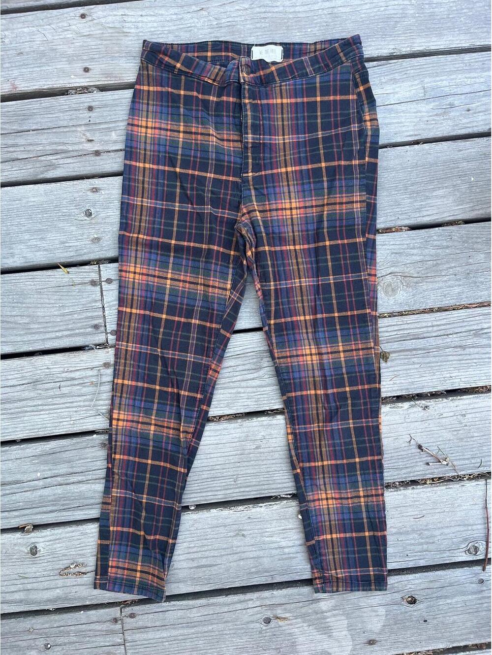 We The Free People Belle Size 30 Academia Golfer Plaid Preppy High-rise Pants